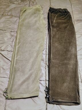 2 Pants Bundle: Men’s Fleece Straight Fit Pants - Large